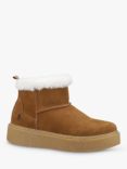 Hush Puppies Becca Suede Faux Fur Lined Ankle Boots, Tan