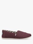 TOMS Alpargata Slip-On Shoes, Dark Red