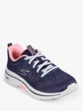 Skechers GO WALK Arch Fit 2.0 Vivid Sunset Trainers, Navy/Hot Pink