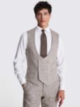 Moss Tailored Fit Donegal Suit Waistcoat, Tan