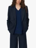 nué notes Belma Wool Blend Blazer, Navy