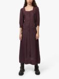 nué notes Kavala Puff Sleeve Dress, Scarf Red