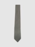 Reiss Mondello Floral Silk Tie, Light Green