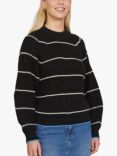 Sisters Point Miba Stripe Jumper, Black/Cream