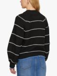 Sisters Point Miba Stripe Jumper, Black/Cream