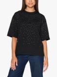 Sisters Point Helga Rhinestone T-Shirt, Black