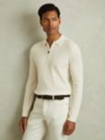 Reiss Regis Wool Half Zip Jumper, Off White