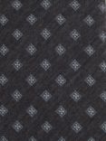 Reiss Rimini Wool Silk Blend Geometric Tie, Charcoal