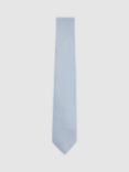 Reiss Ceremony Silk Blend Textured Tie, Light Blue