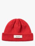 forét Relaxed Rib Beanie Hat, Red