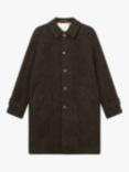 forét Shelter Wool Long Coat, Black/Army