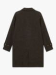 forét Shelter Wool Long Coat, Black/Army