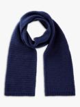 Benetton Kids' Wool Blend Link Stitch Scarf, Night Blue