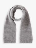 Benetton Kids' Wool Blend Link Stitch Scarf, Medium Melange Grey