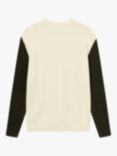 forét Relaxed Rib Knit Jumper, Cloud/Dark Moss