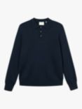 forét Merino Knit Polo, Navy