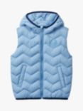 Benetton Kids' Zig Zag Padded Gilet, Sugar Paper