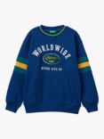 Benetton Kids' Logo Sweatshirt, Night Blue/Multi