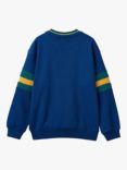 Benetton Kids' Logo Sweatshirt, Night Blue/Multi