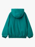 Benetton Kids' Fleece Lined Hooded Jacket, Forest Green