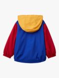 Benetton Kids' Colour Block Fleece Lined Hooded Jacket, Multi