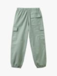 Benetton Kids' Stretch Parachute Trousers, Sage Green