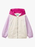 Benetton Kids' Colour Block Fleece Lined Windbreaker, Multi