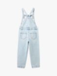 Benetton Kids' Denim Salopettes, Blue