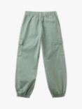 Benetton Kids' Stretch Twill Parachute Trousers, Military Green