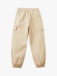 Benetton Kids' Stretch Twill Parachute Trousers, Sand