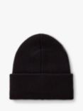 Benetton Kids' Wool Blend Ribbed Beanie, Black