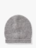 Benetton Kids' Wool Blend Ribbed Beanie, Medium Melange Grey