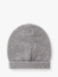 Benetton Kids' Wool Blend Ribbed Beanie, Medium Melange Grey