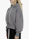 Ony Logo Pullover Cropped Hoodie, Grey