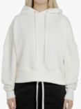 Ony Cropped Cotton Hoodie, Off White