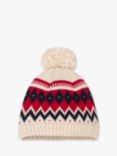 Petit Bateau Baby Wool Blend Bobble Hat, Avalanche/Multi