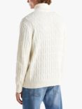 Benetton Knitted Wool Blend Turtleneck Jumper, Cream