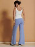 Jolie Moi Soft Knit Wide Leg Trousers, Grape Mist