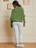 Jolie Moi Soft Knit Wool Blend Jumper, Olive Green