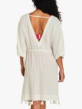 Accessorize Glitter Stripe Kaftan, White