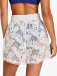 Accessorize Lace Beach Shorts, Ivory