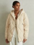 Reiss Thea Puffer Coat, Cream