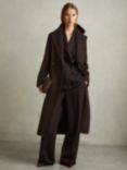 Reiss Lucia Wool Blend Coat, Chocolate