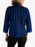 chesca Houndstooth Jacket, Cobalt/Black