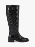 Kurt Geiger London Kensington Quilted Leather Knee High Boots, Black