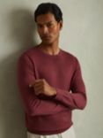 Reiss Wessex Wool Crew Jumper, Cherry Pink