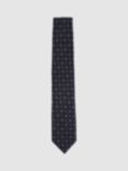 Reiss Anzio Silk Blend Geometric Tie, Navy