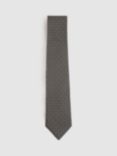 Reiss Aderci Silk Geometric Tie, Forest Green