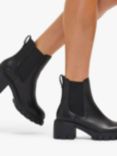 Carvela Ignite Leather Chunky Chelsea Boots, Black