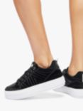 KG Kurt Geiger Kingly Textured Platform Trainers, Black